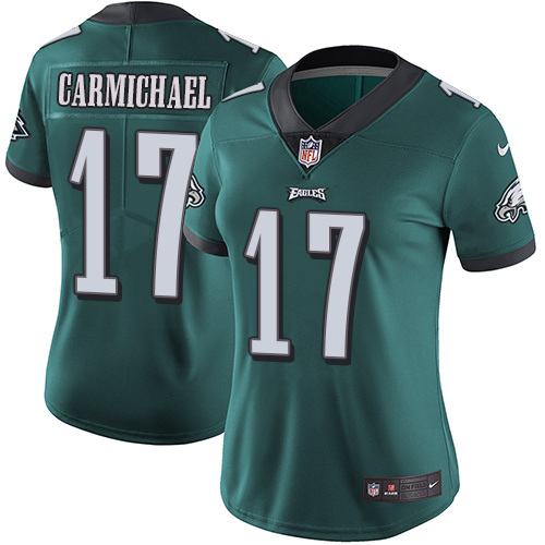 Nike Eagles #17 Harold Carmichael Midnight Green Team Color Women's Stitched NFL Vapor Untouchable Limited Jersey